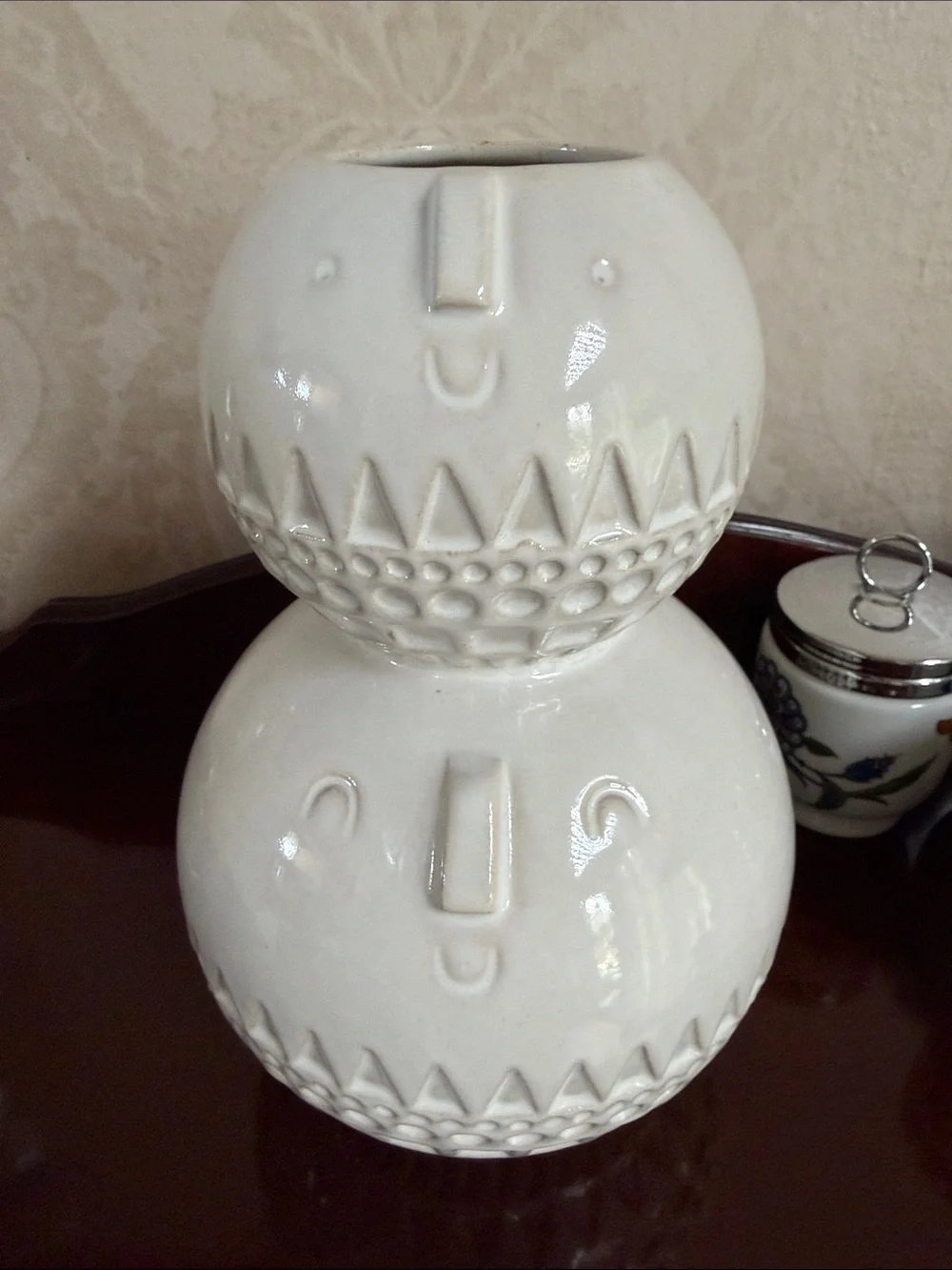 West Elm + Atelier Stella  double face white ceramic vase